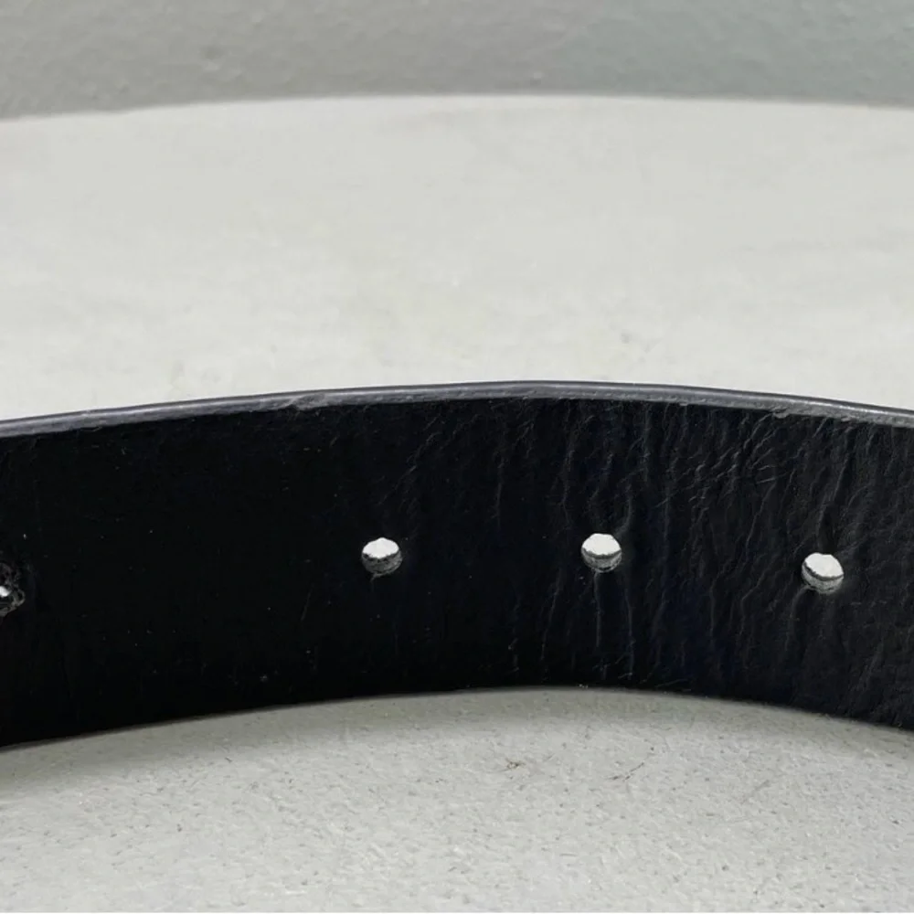 Harley Davidson 44'' Black Leather Belt w/ Faux Jewel Skull NWOT